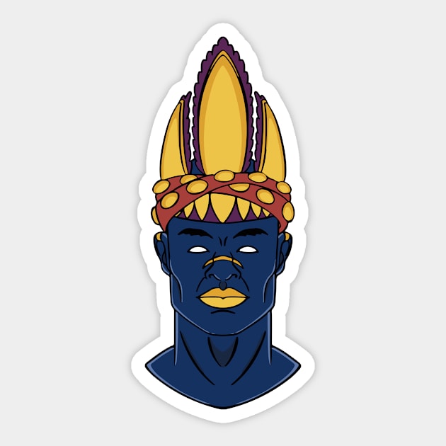 Cosmic warrior Chief Sticker by Davidcongo